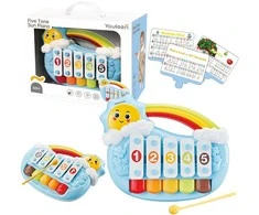 Edukacinis pianinas vaikams "Sun Piano", mėlynas
