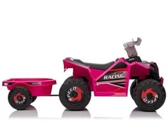 Elektrinis keturratis vaikams Quad XMX630T su priekaba, rožinis