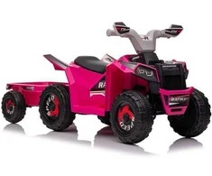 Elektrinis keturratis vaikams Quad XMX630T su priekaba, rožinis
