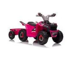 Elektrinis keturratis vaikams Quad XMX630T su priekaba, rožinis