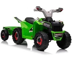 Elektrinis keturratis vaikams Quad XMX630T su priekaba, žalias