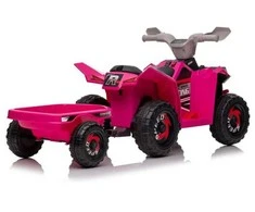 Elektrinis keturratis vaikams Quad XMX630T su priekaba, rožinis