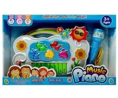 Elektrinis pianinas su mikrofonu
