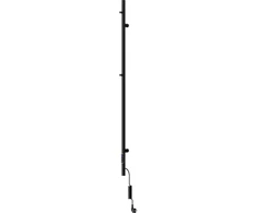 Elektrinis rankšluosčių džiovintuvas su rankšluosčių kabykla Mexen Pino, 1405 x 32 mm, 75 W, juodas