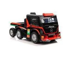 Elektromobilis su priekaba Mercedes XMX622B, LCD, raudonas