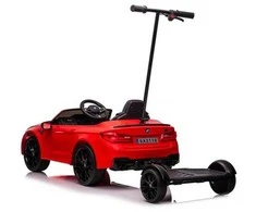 Elektromobilis vaikams BMW M5 su papildoma platforma, raudonas lakuotas