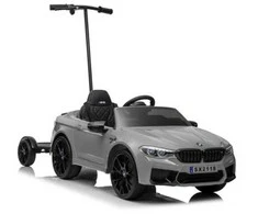 Elektromobilis vaikams BMW M5 su papildoma platforma, sidabrinis lakuotas