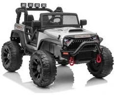 Elektromobilis vaikams Jeep JC666 Lakuotas, sidabrinis
