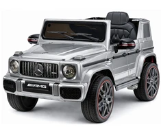 Elektromobilis vaikams Mercedes AMG G 63, sidabrinis lakuotas