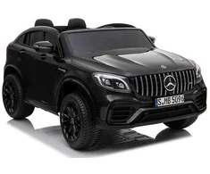 Elektromobilis vaikams Mercedes GLC 63S su MP4, juodas lakuotas