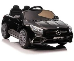 Elektromobilis vaikams Mercedes SL65 S, LCD, juodas lakuotas