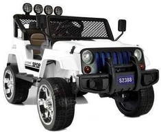 Elektromobilis vaikams S2388 Jeep 4x45W, baltas