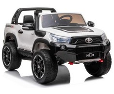 Elektromobilis vaikams Toyota Hilux dvivietis, baltas