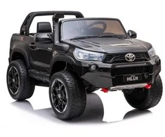 Elektromobilis vaikams Toyota Hilux dvivietis, Lakuotas, juodas