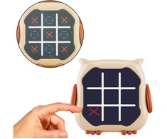 Elektroninis atminties žaidimas „Tic Tac Toe“ pelėda, smėlio spalvos