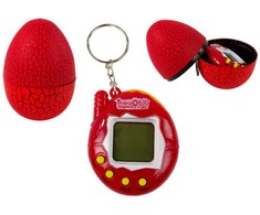 Elektroninis žaidimas gyvūnėlis Tamagotchi kiaušinyje, raudonas