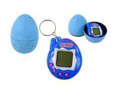 Elektroninis žaidimas gyvūnėlis "Tamagotchi" kiaušinyje, mėlynas