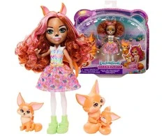 Enchantimals lėlė Filigree Fox su lapių šeimyna