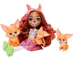 Enchantimals lėlė Filigree Fox su lapių šeimyna