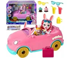 Enchantimals rinkinys "Automobilis su lėle Bunny Bree ir priedais"