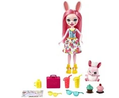 Enchantimals rinkinys "Automobilis su lėle Bunny Bree ir priedais"