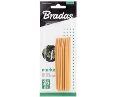Etiketės augalų žymėjimui Bradas, 12,5x1,3cm, 25 vnt., mustard