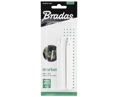 Etiketės augalų žymėjimui Bradas, 12,5x1,3cm, 25 vnt., baltas