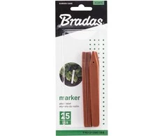 Etiketės augalų žymėjimui Bradas, 12,5x1,3cm, 25 vnt., ruda