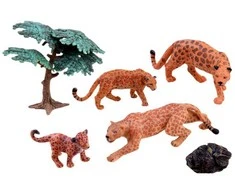 Figūrėlių rinkinys "Safari leopardai"
