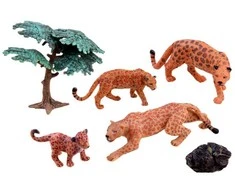 Figūrėlių rinkinys "Safari leopardai"