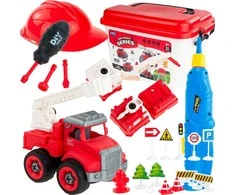 Gaisrinės automobilių rinkinys 4in1 „Pasidaryk pats“