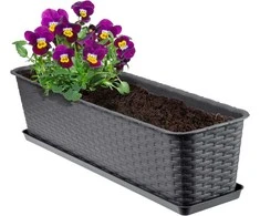 Gėlių vazonas Ratolla Case, 59 cm, antracito