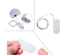 Girlianda 10 LED, šalta balta