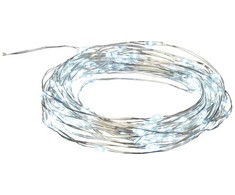 Girlianda 10 LED, šalta balta