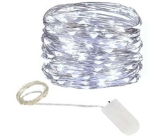 Girlianda 10 LED, šalta balta