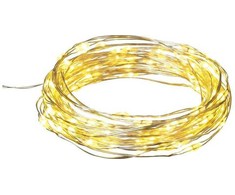Girlianda 10 LED, šilta balta