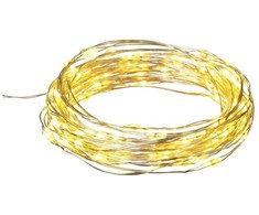 Girlianda 10 LED, šilta balta