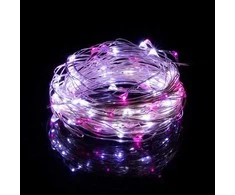 Girlianda 100 LED MicroLED "Smart", šaltai balta/rožinė