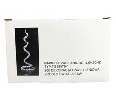 Girlianda 300 LED, šalta balta