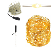 Girlianda 300 LED, šilta balta