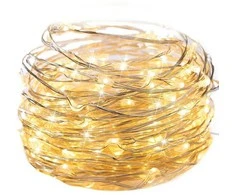 Girlianda 80 LED, šilta balta