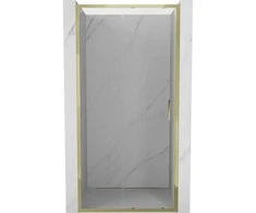 Dušo durys Mexen Exo, stumdomos, 125 cm, transparent/auksinis