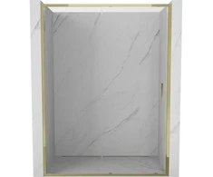 Dušo durys Mexen Exo, stumdomos, 130 cm, transparent/auksinis