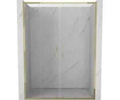 Dušo durys Mexen Exo, stumdomos, 140 cm, transparent/auksinis