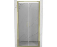 Dušo durys Mexen Exo, varstomos, 100 cm, transparent/auksinis