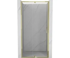 Dušo durys Mexen Exo, varstomos, 120 cm, transparent/auksinis