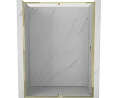 Dušo durys Mexen Exo, varstomos, 150 cm, transparent/auksinis