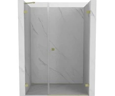 Dušo durys Mexen Lunar-B, dešinė, 115 cm, transparent/brushed auksinis
