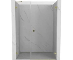 Dušo durys Mexen Lunar-B, dešinė, 120 cm, transparent/auksinis