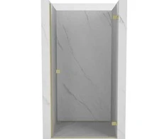 Dušo durys Mexen Lunar-B, dešinė, 75 cm, transparent/brushed auksinis